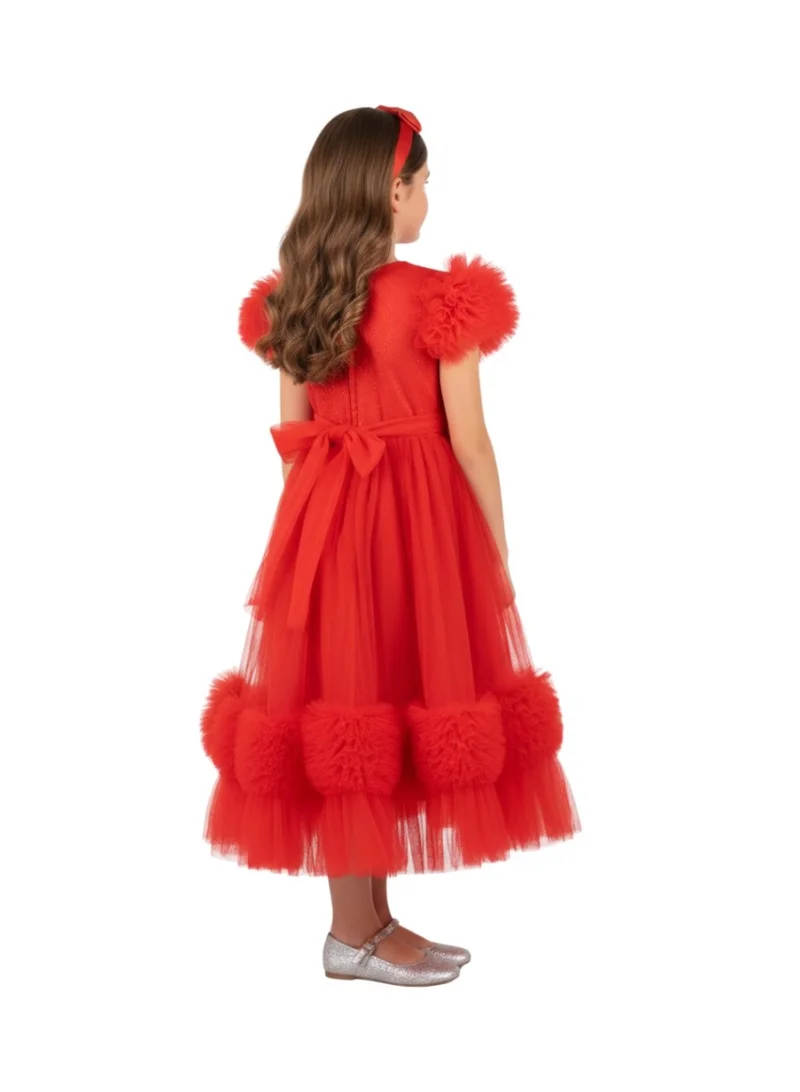 D'Daniela D'Daniela Ruffled Tulle Party Dress
